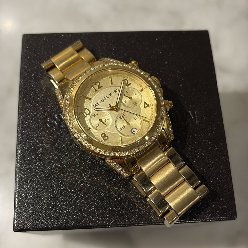 Gold tone Michael Kors watch